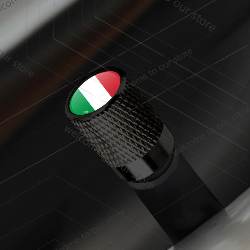 4 Stuks/Set Voor Frankrijk Italië Duitsland Spanje Nationale Tricolore Vlag LOGO Badge Motorfiets Auto Wiel Band Ventieldoppen Bandstamhoezen