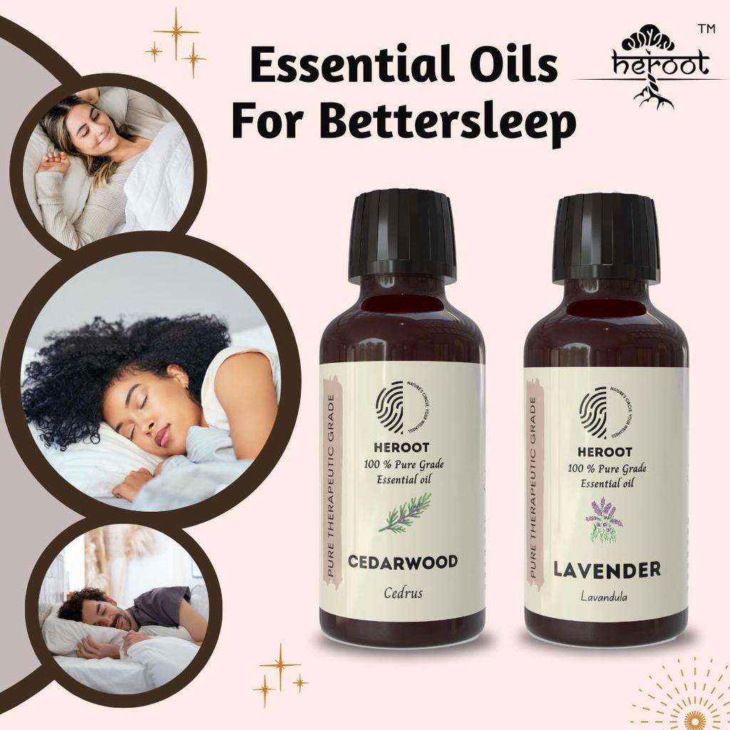 Bettersleep - Huile essentielle de cèdre et de lavande pour un sommeil réparateur Aromathérapie