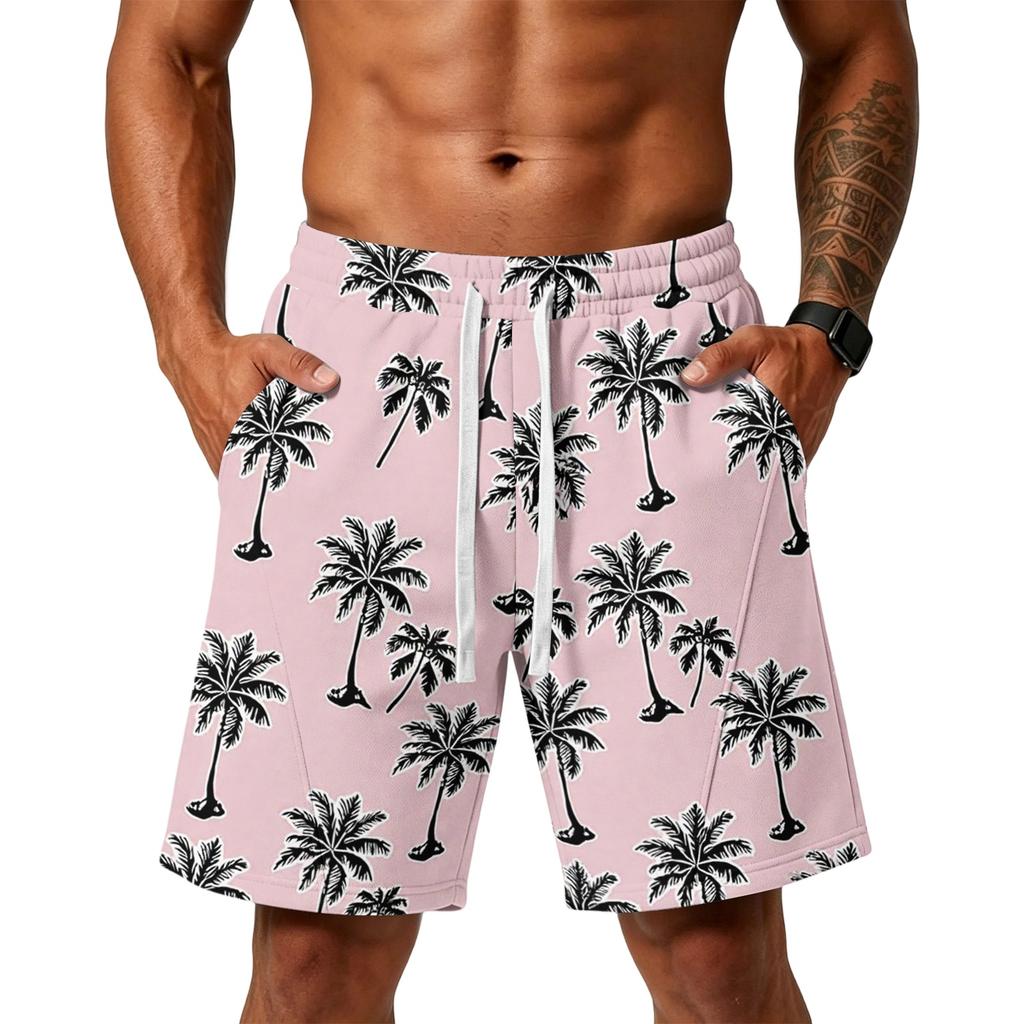 Men's Loose Shorts with Pockets for Gym Training Beach Relax Casual Wear
