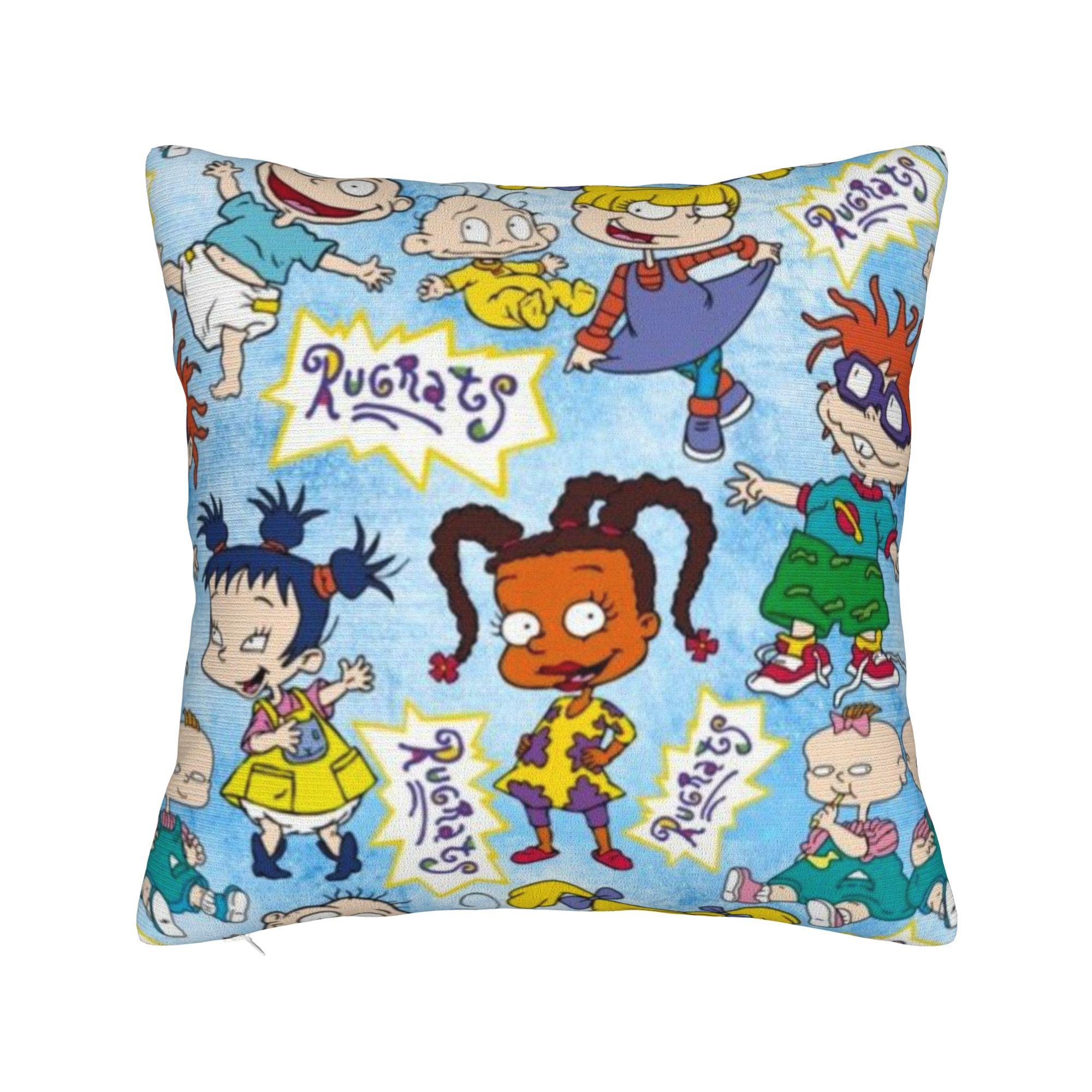 Decorative Pillow Cover Rugrats Chuckie Finster Anime Product Bedroom  Pillow Case Cover Zippered Multi Size 12x12Inch