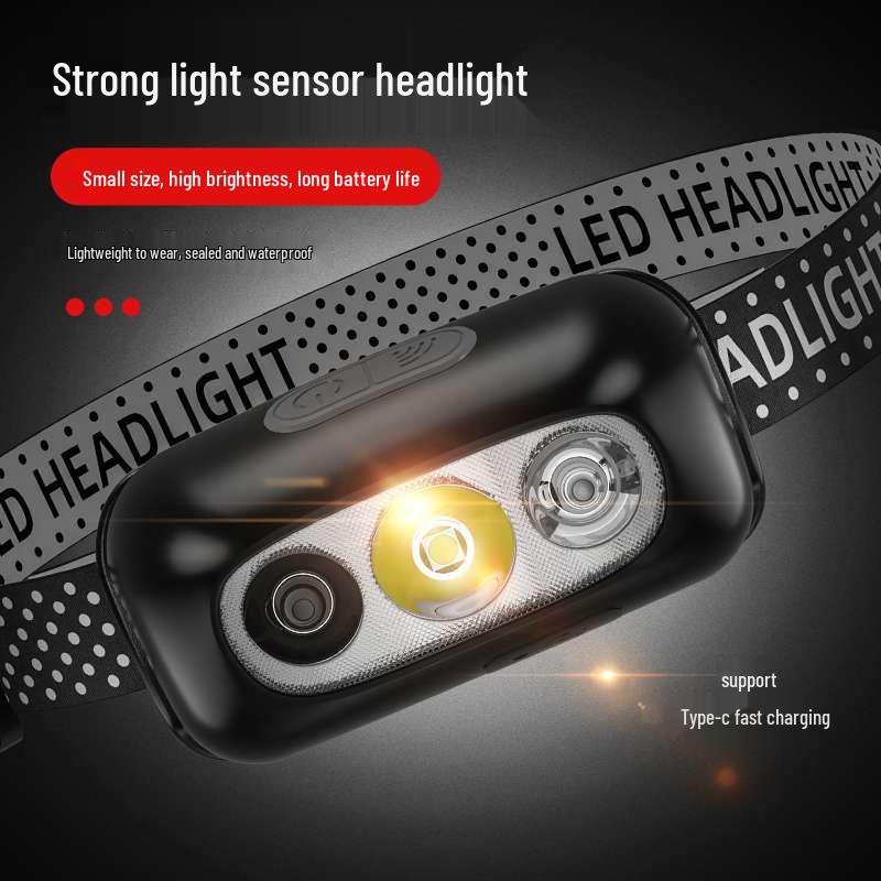 

Перезаряджуваний світлодіодний налобний ліхтар: Супер яскравий, тривалий час роботи акумулятора, індукція високої потужності для нічної риболовлі