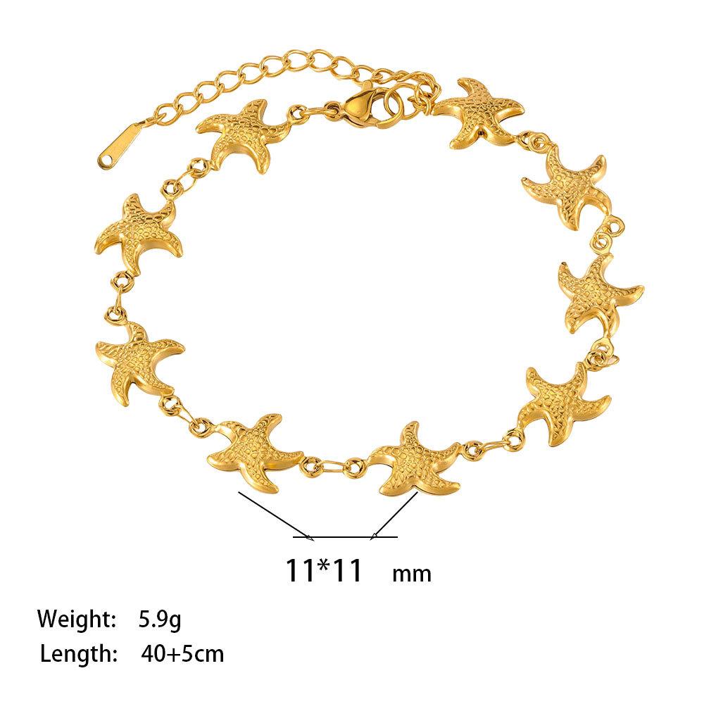 Summer New Necklace Female Starfish Shell Pendant Jewelry Light Luxury Fashion Niche High-end Accessories