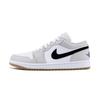 Air Jordan 1 Slip Resistant Abrasion Resistant Low Top Vintage Basketball Shoes Unisex White Gray 553558-146(Team1254-)