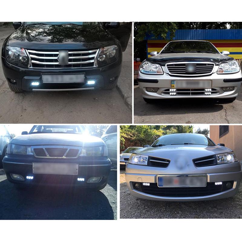 SMD LED DRL Fog Lights Bumper Lamps Daytime Running Lights Waterproof Design Car Lighting Accessories  2Pcs DC 12V 9W