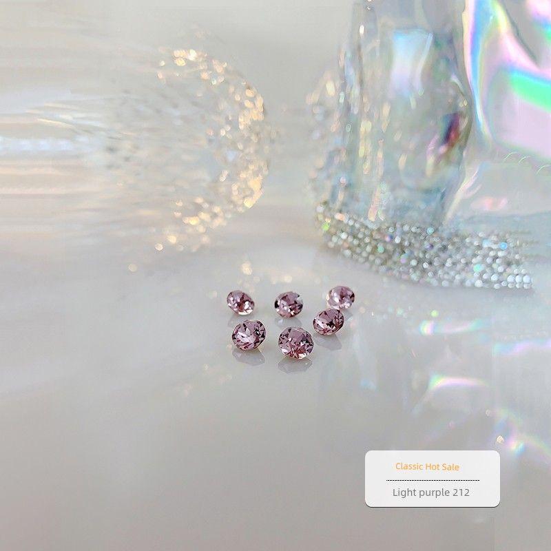 

Цветные серьги-пусеты с винтовым замком 8 мм, женские, с бриллиантами, из медицинской титановой стали 14# light purple S14