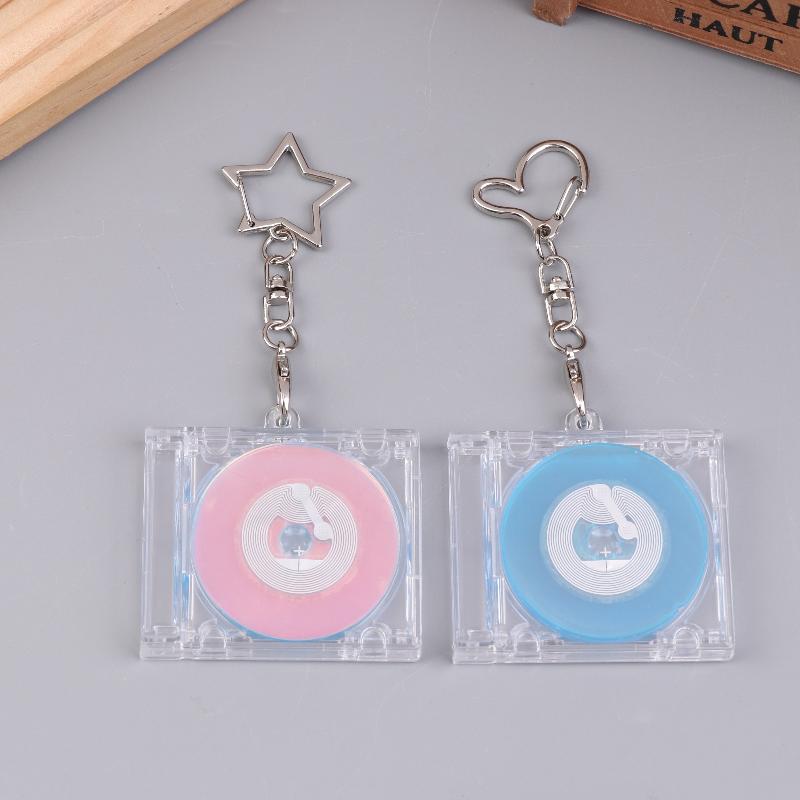 1 Set Mini NFC-Funktionale CD-Disc-Player-Form Hülle Schlüsselanhänger Peripherie Gedenkalbum Schlüsselhalter Für DIY Rucksack Anhänger