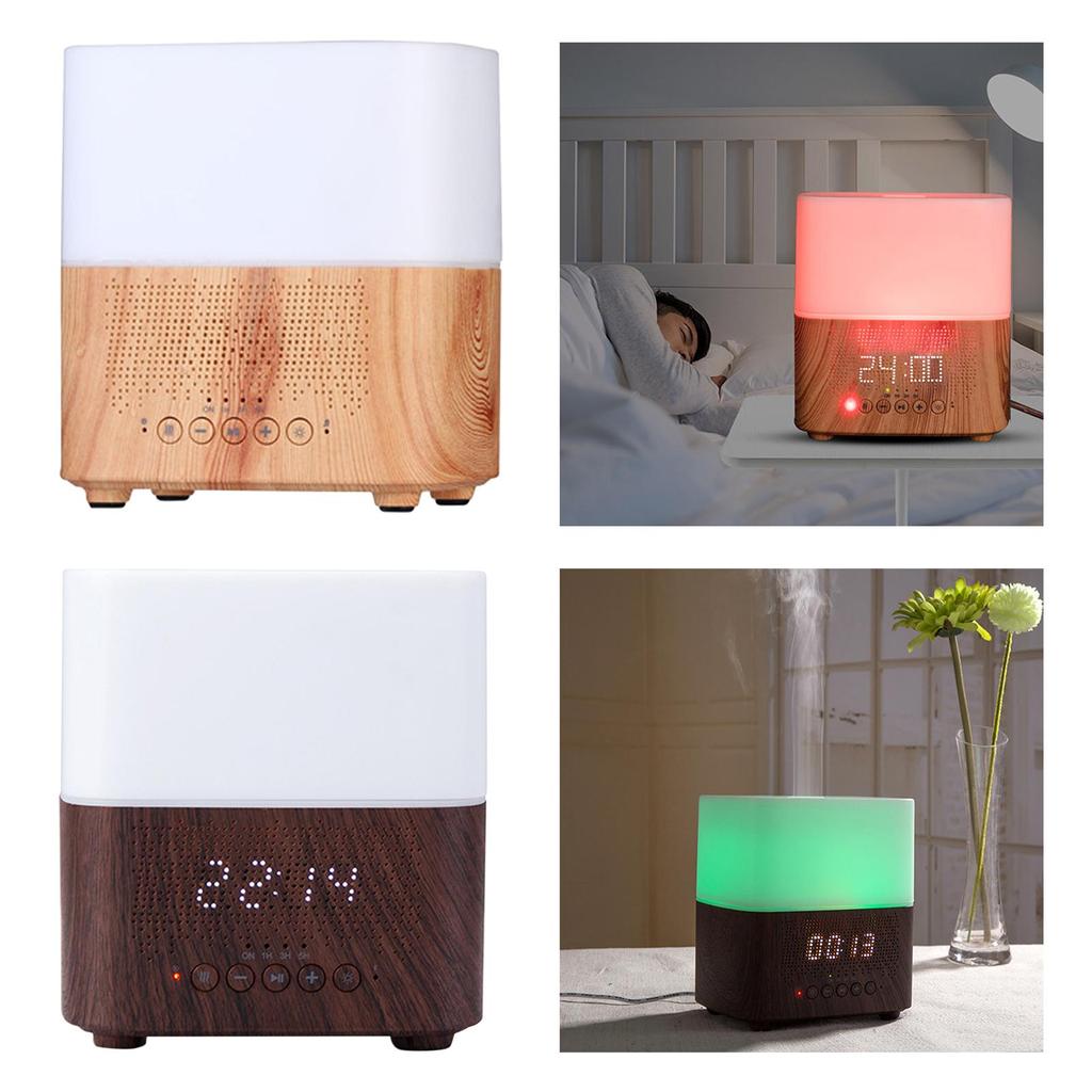Wood Grain Essential , with Blueteeth Speaker Automatic Silent Cold Mist Electric Air Humidifier Diffuser, for