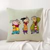 E-Ed Edd N Eddy Cushion Cover Summer Coolness Linen Fabric Double-Sided Printing Pillow Case Sofa Home Decor Gift