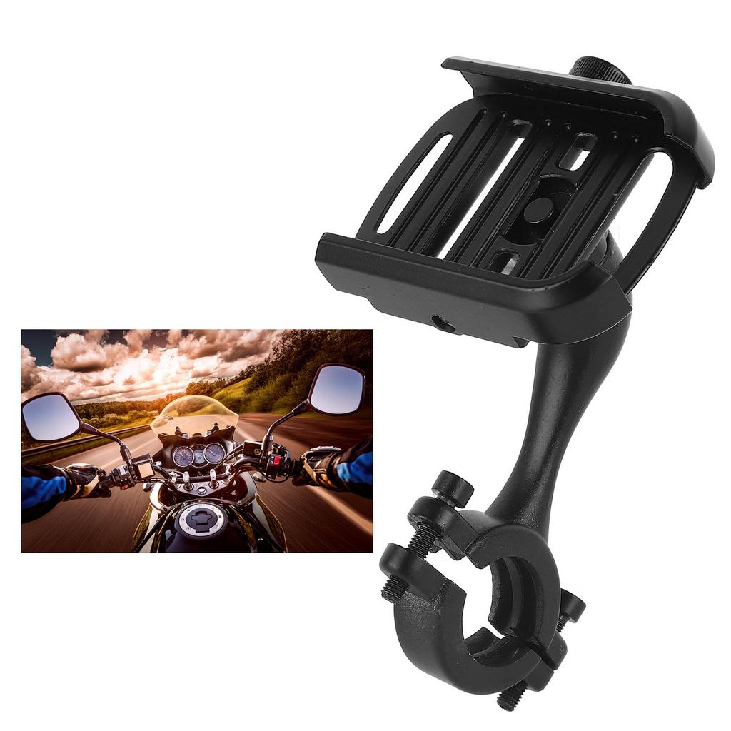 Motorcycle Phone Holder Aluminum Alloy 360 Degree Rotation Bike Phone Mount Navigation Bracket for Most Phones