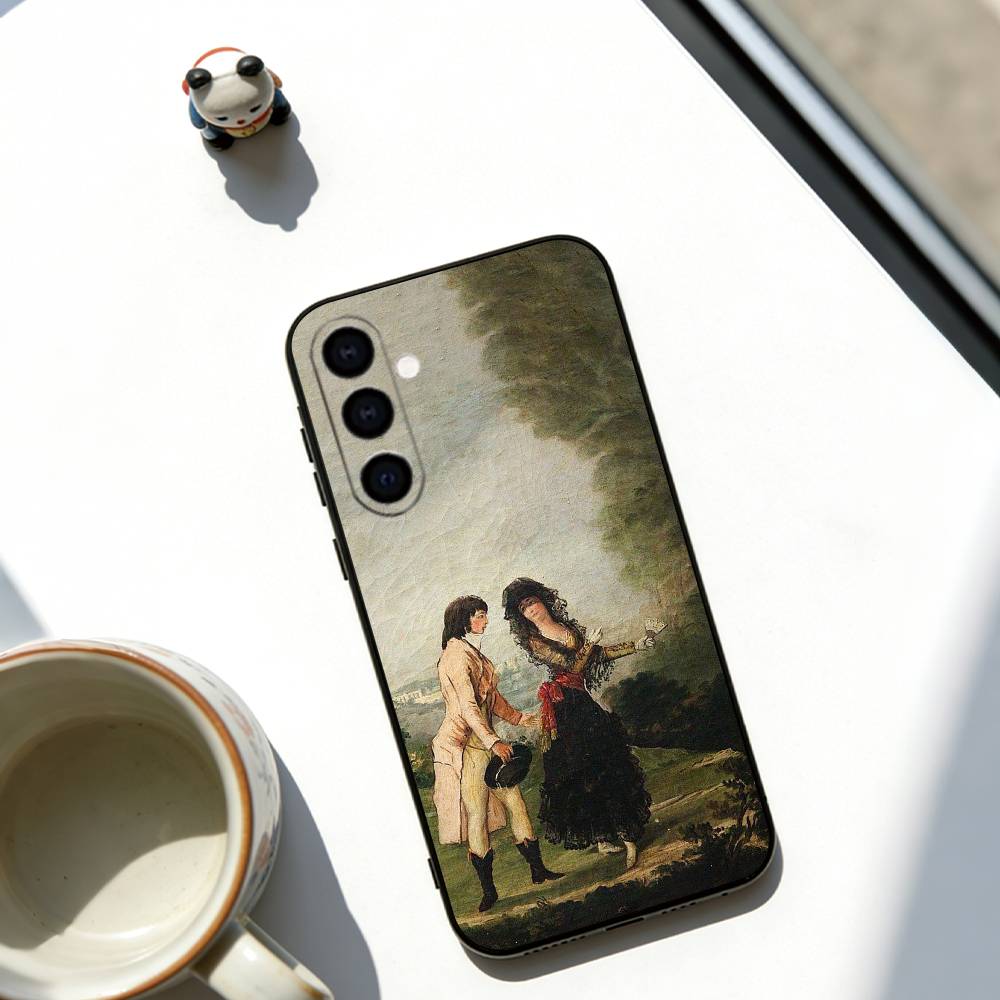 Hiszpania Francisco Goya Etui na telefon z motywem artystycznym Dla Samsung Galaxy A73,A72,A71,A70,A53,A52,A51,Miękki Silikonowy Czarne Pokrowiec