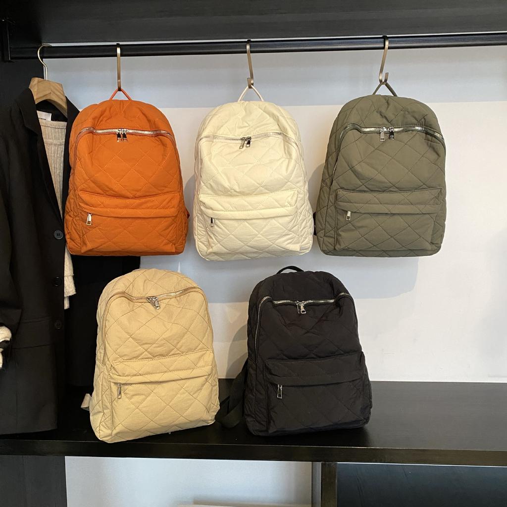 Backpack Bag Women'S Cotton Clothing Bag Travel Backpack Large Capacity Commuter Student Schoolbag