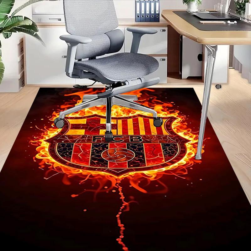 

1pc FCB Flames Carpet Anti Slip Polyester Floor Mat for office,Bedroom 80cm by 120cm