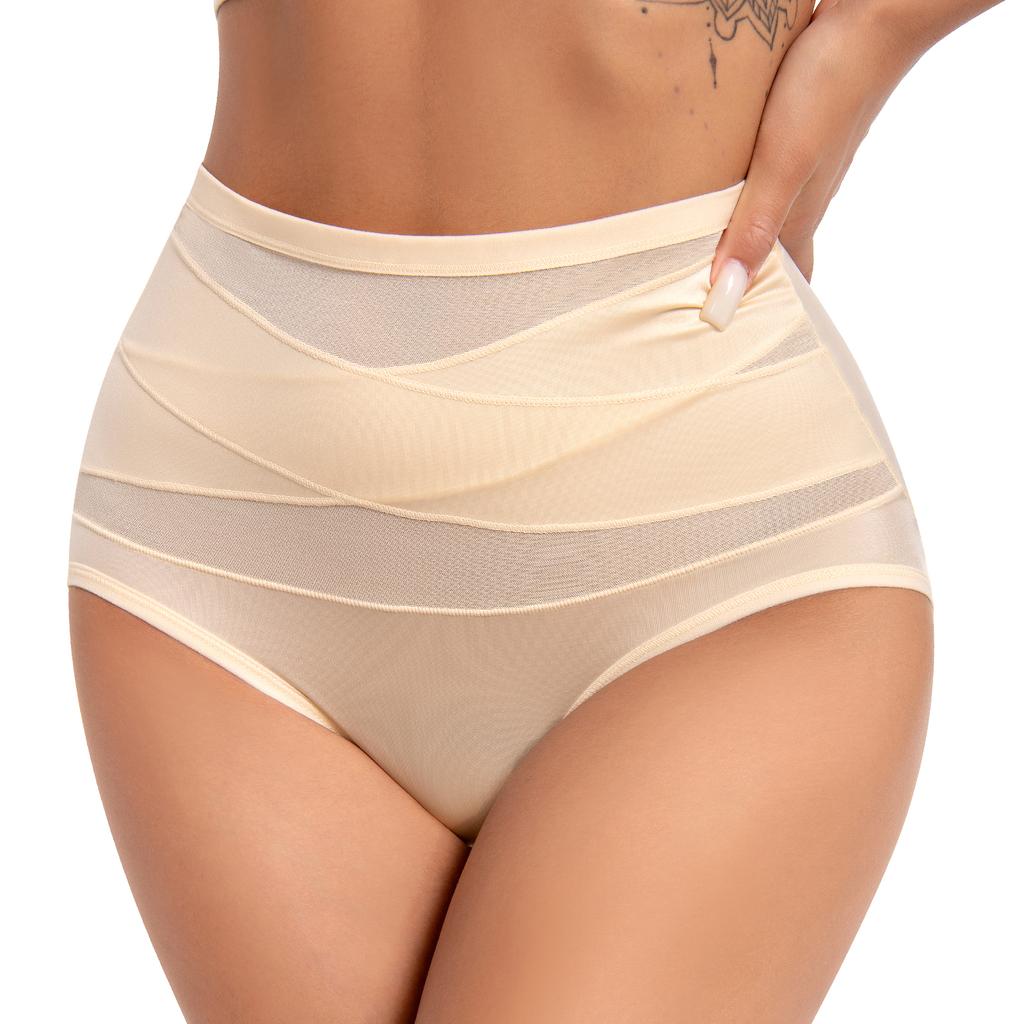 Women's High Waisted Underwear Slimming Shapewear Full Coverage Compression Briefs Postpartum Tummy Control Panties Waist Trainer Body Shaper