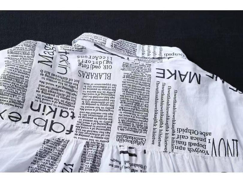 Cardigan de damă de lungime medie: Design Literar la Modă, Imprimeu cu Litere, Croială Largă, Protecție Solară Versatilă.