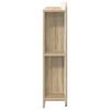 Headboard Cabinet with Storage Sonoma Oak Wood Material
