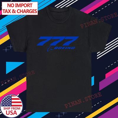 Boeing 777 Aeroplane Men's Black Size S-5XL