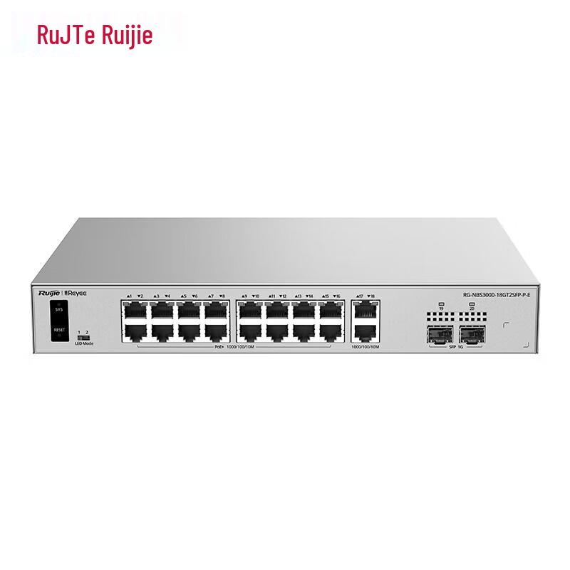 Switch Gestito PoE Gigabit a 18 Porte Ruijie