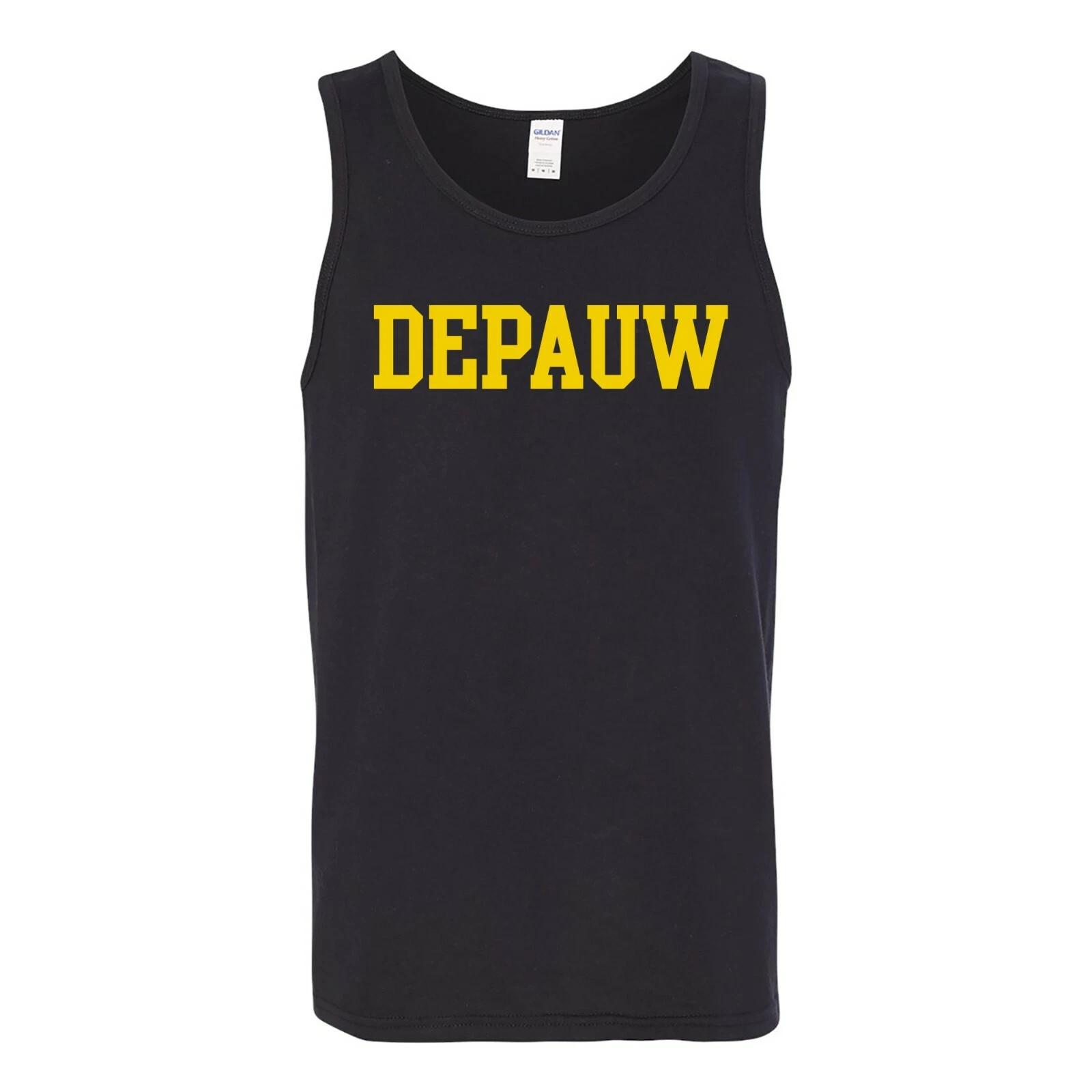 Depauw Tigers Basic Block Tank Top - Black 2XL