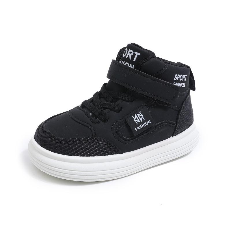 

Детская спортивная обувь 2025 осень новая на твердой подошве для мальчиков высокие кеды повседневная обувь обувь для скейтборда для девочки детская обувь на мягкой подошве одинарная обувь 21-26 yards, 6 pairs in one hand чёрный