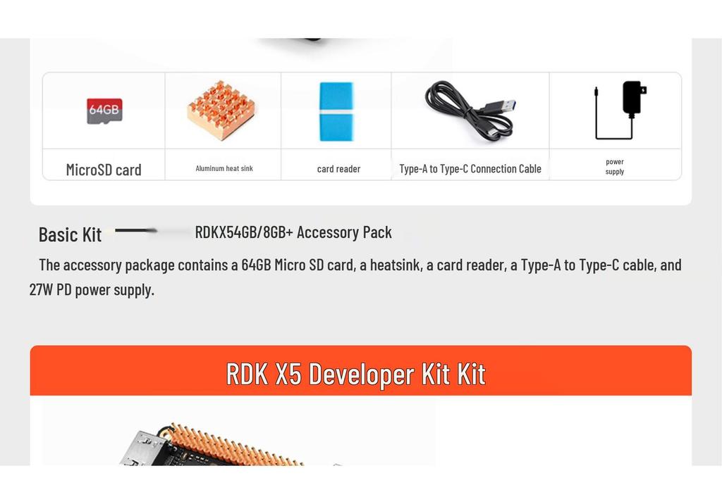 RDK X5 Development Kit: Sweet Potato Pie, Octa-core, 4GB/8GB RAM, 10TOPs Processing