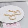 Women Cute Sweet Loving Heart Shape Long Style Pearl Earrings