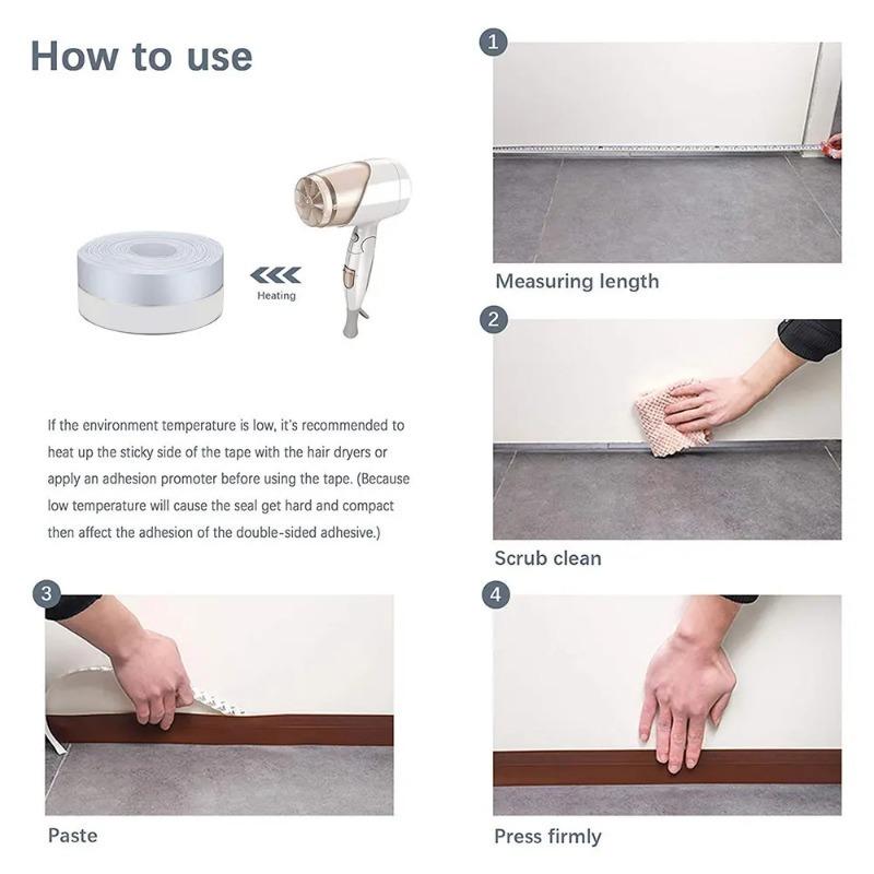 5M Door Bottom Seal Strip Weather Window Rubber Seal Weatherstrip Windproof Dust Self Adhesive Door Windshield Sealing Tape