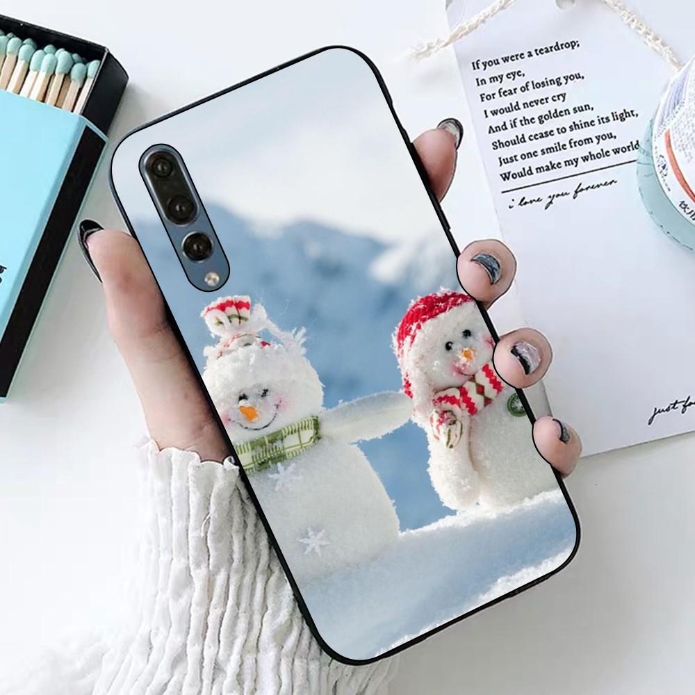 Christmas Snowman Phone Case For Huawei P 8 9 10 20 30 40 50 Pro Lite Psmart Honor 10 lite 70 Mate 20lite