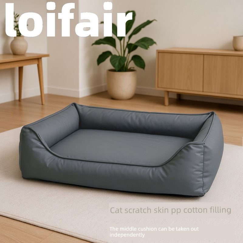 

Водонепроницаемая будка, устойчивая к укусам, устойчивая к царапинам, всесезонная, нейтральная, съемная и моющаяся, для собак малых пород, бишон, корги, лежанка для собак, товары для питомцев Time gray pp cotton filled S-small