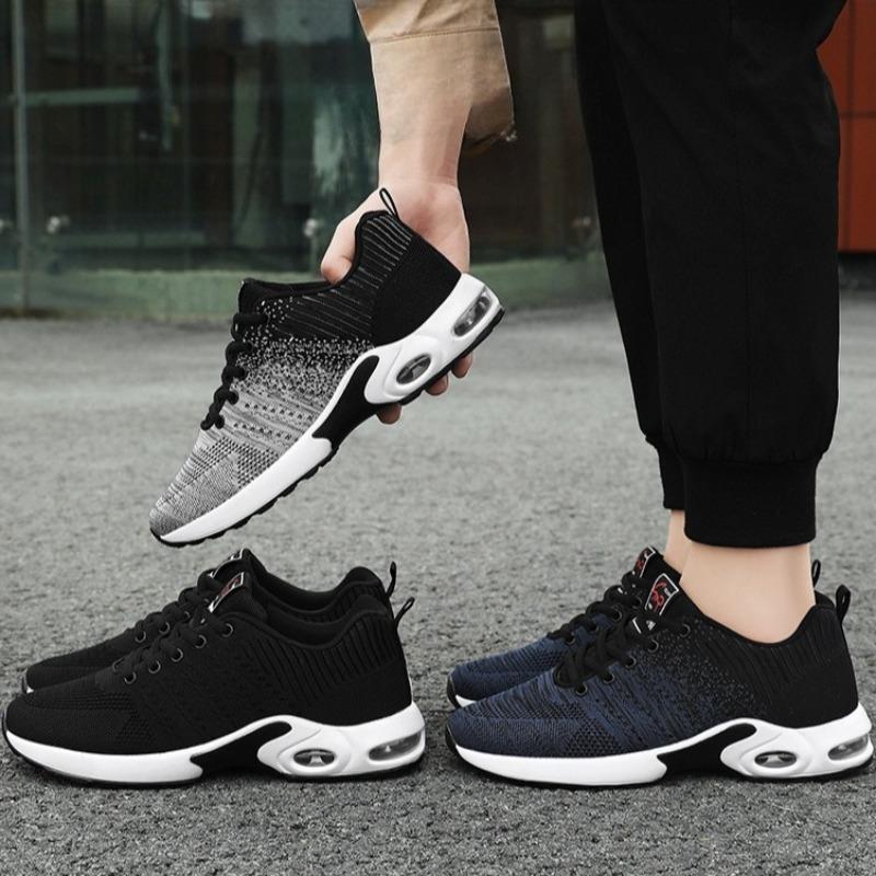Men Breathable Shock Absorbing Running Shoes Lightweight Cushioned Athletic Sneakers