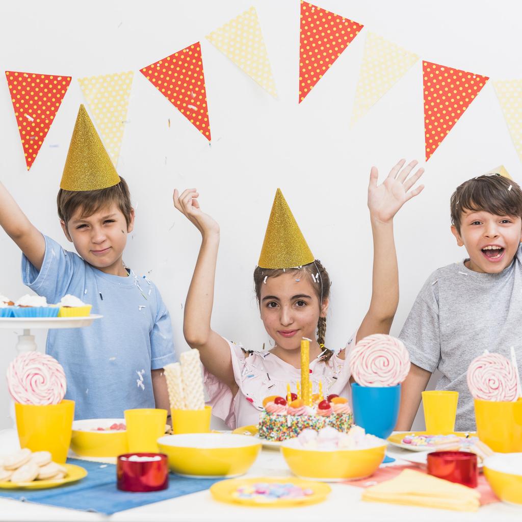 12 Piezas Corona de Cumpleaños Cono Brillante Sombreros de Fiesta Tamaño Mini para Niños Adultos Cinta Dorada Corona de Cumpleaños Coronación de Bebé