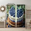 Versatile Polyester Transparent Curtains Home Decoration Blueberry Cake Use Bedrooms Living Rooms Set Of 2 Made Sitting Room Decor