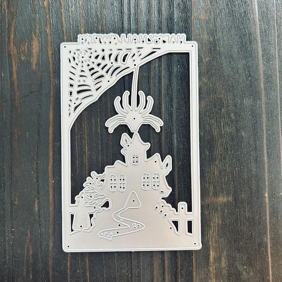 Halloween Spider Castle Metal Cutting Die Stencil Template For DIY Embossing Paper Photo Album Cards Making Scrapbooking Die Cut
