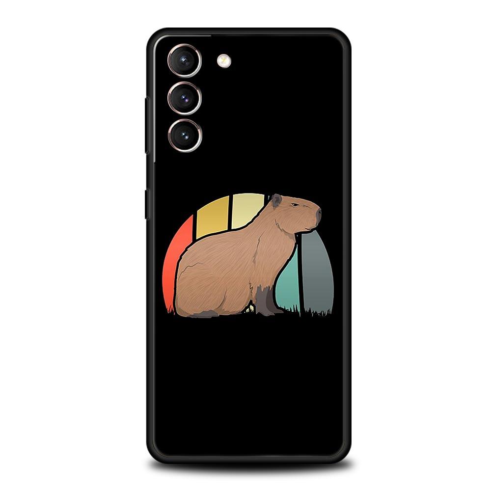 Custodia per Telefono Capibara Cartone Animato Carino Per Samsung Galaxy S23 Ultra S22 S21 S20 FE 5G S10 S10E S9 S8 Plus Note 20 Cover Morbida Paraurti