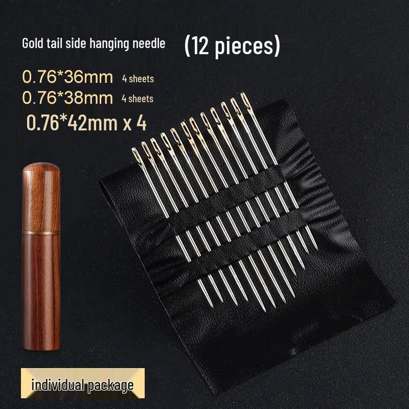 Easy-Thread Sewing Needles for Seniors & Visually Impaired - Ideal for Quilts, Comes with Needle and Thread Box