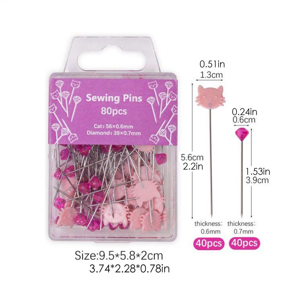 

Прямые булавки 80 шт. Булавки для квилтинга Игла для фиксации ткани для портного Принадлежности для квилтинга для рукоделия Швейный проект розовый