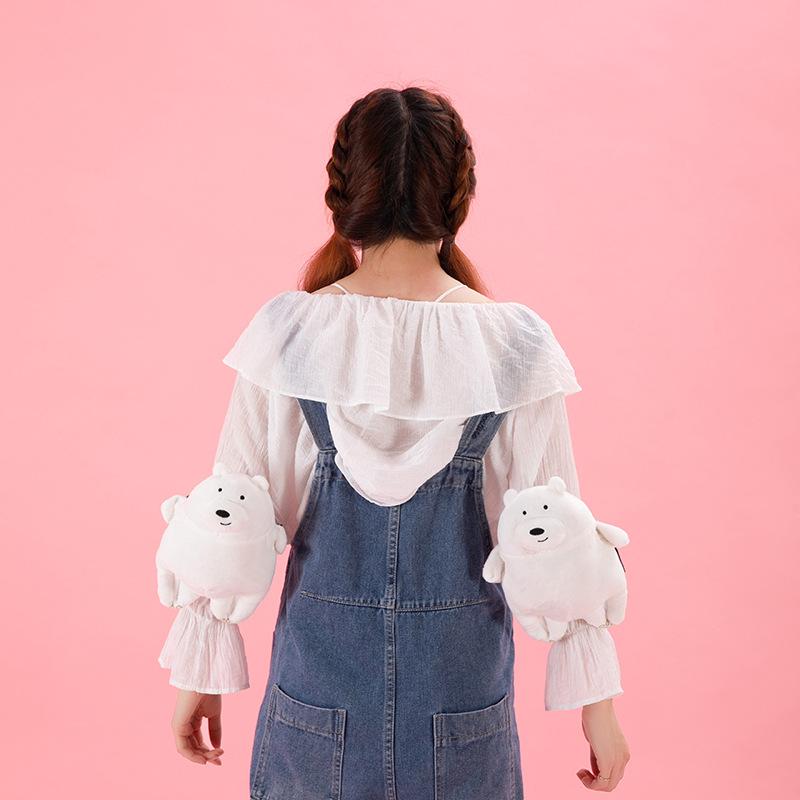 Zimní lyžařské ochranné vybavení Želva plyšová hračka Prdící polštář Měkké roztomilé hnědé medvídě Chrániče kolen Chránič kyčlí Lyžařská protipádová podložka