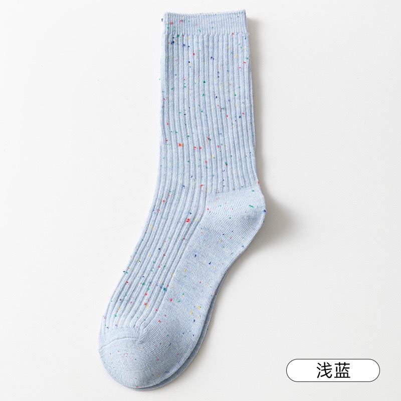 Oatmeal Stacking Socks Children'S Spring And Autumn Medium Tube Socks Pure Cotton Trendy Idea Yarn Confinement Stockings Summer Thin