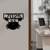 Metal Crab Wall Decor Handmade Custom Address Sign Outdoor Gift