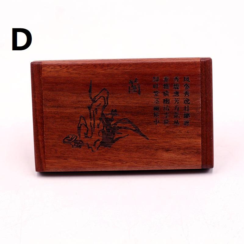1 Pc 2 In 1 Wooden Comb Mirror Set Mini Vintage Portable Folding Mirror Handheld Red Sandalwood Makeup Mirror For Travel