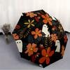 1pc Ghost Floral Automatic Open/close Folding Compact Umbrella, 8-Rib Sturdy Canopy, Lightweight Portable, Everyday Use, Gift, Outdoor Umbrella, Trave