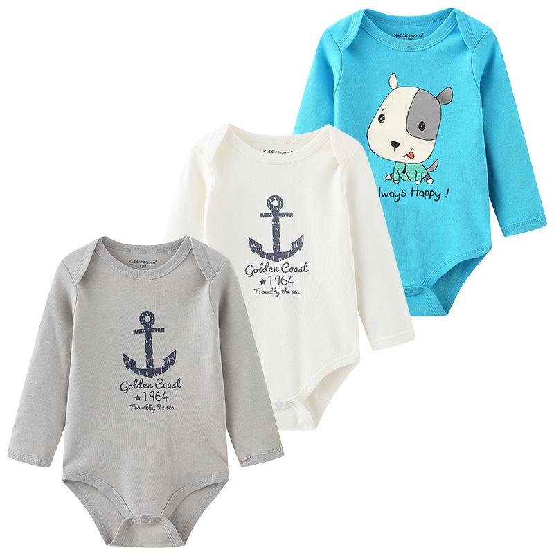 

Kiddiezoom/боди из 3 предметов для маленьких мальчиков, мягкий хлопковый комбинезон с длинными рукавами и одеждой для малышей 0-12 месяцев, комбинезон с героями мультфильмов, одежда 9-12Months