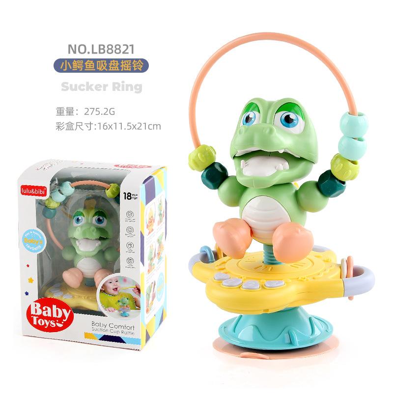 Cartoon Baby soothing ringing toy with fun sound effects nursery rhyme baby dining table suction cup puzzle early education toy