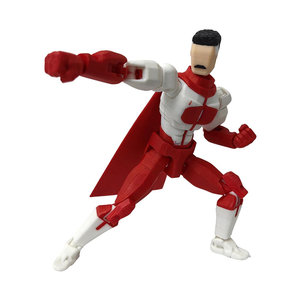 A 3D-printed Action Figure Model   From *Invincible*, Featuring Fully Articulated Joints. This Collectible Toy Offers A Highly Realistic Appearance