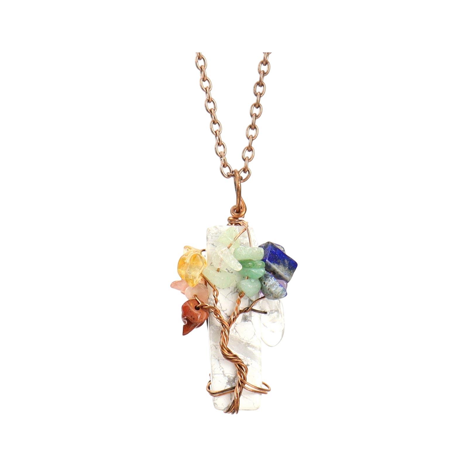 

Natural Stone Irregular Crystal Strip Amethyst Chip Pendant Necklace One Size