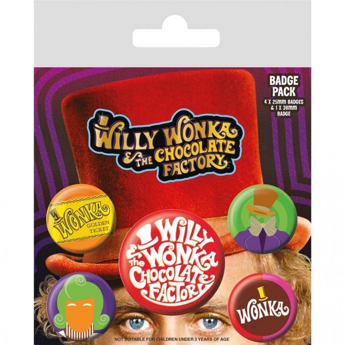 Set di spille Willy Wonka e la fabbrica di cioccolato (Confezione da 5)
