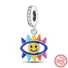 Neue 925 Sterling Silber Pfote Farbe Lächeln Fisch Einhorn Glühwürmchen Clips Anhänger Dangle Passend Original Armband DIY Schmuck