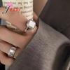 New Simple Crystal Couple Rings Adjustable 925 Sterling Silver Opening Ring Set For Women Men Wedding Fashion Jewelry Gifts