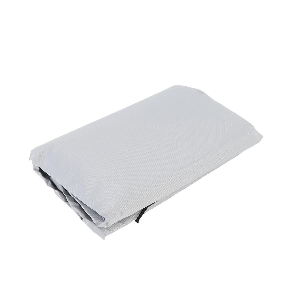IBC Tote Cover with Zipper 420D Oxford Fabric Outdoor Water Tank Protective Cover Windproof Silver 120x100x116cm / 47.2x39.4x45.7in