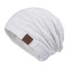 9875 Autumn/Winter Fleece-Lined Multi-Color Wool Knit Pullover Hat - Cozy Fashion for Women