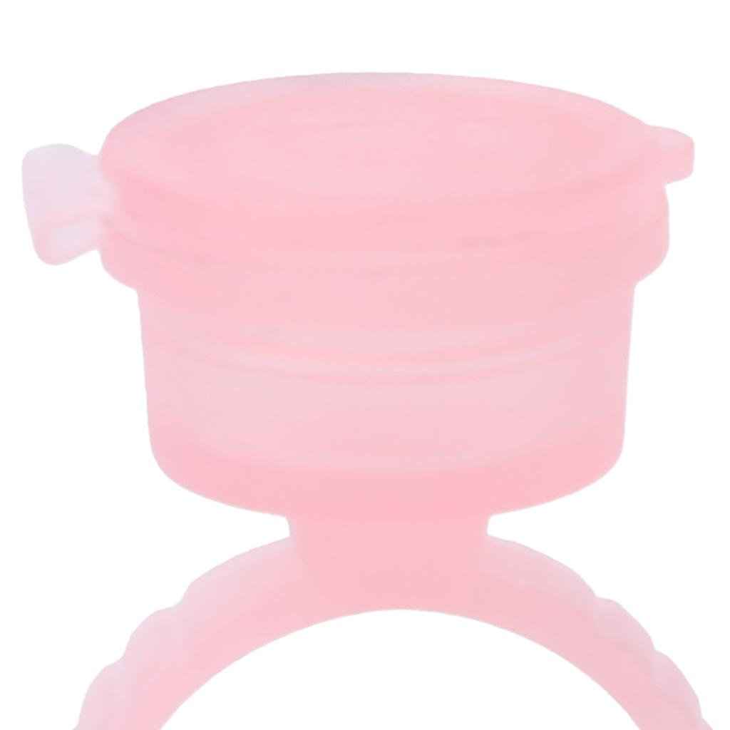 100pcs Tattoo Ink Rings Cups Pigment Holder Eyebrow Eyelash Extension Microblading Accessories